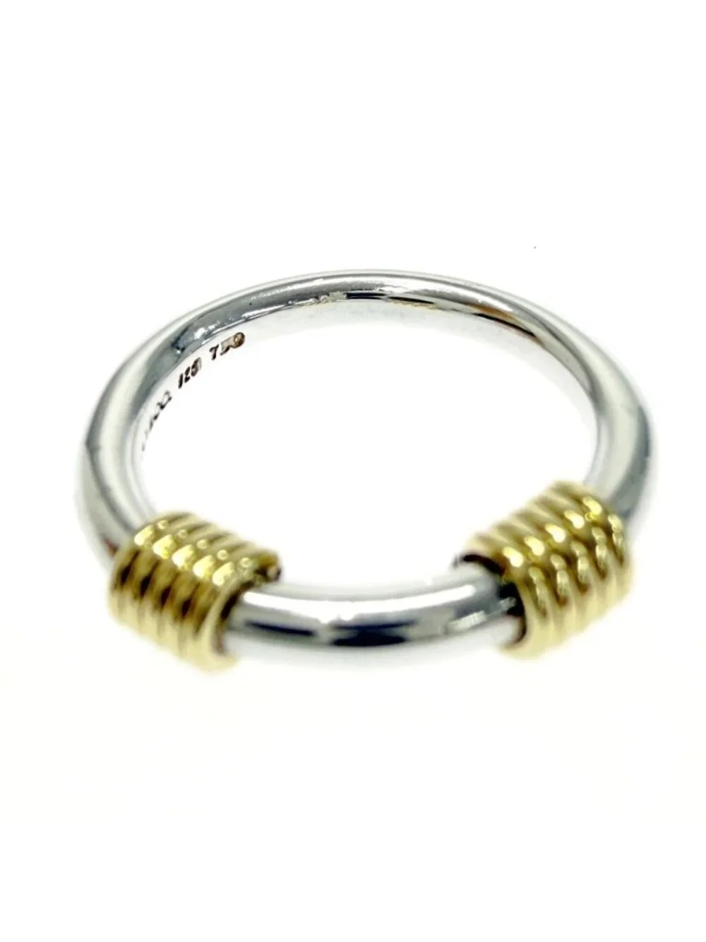 Tiffany & Co Silver Gold Bandwidth Ring